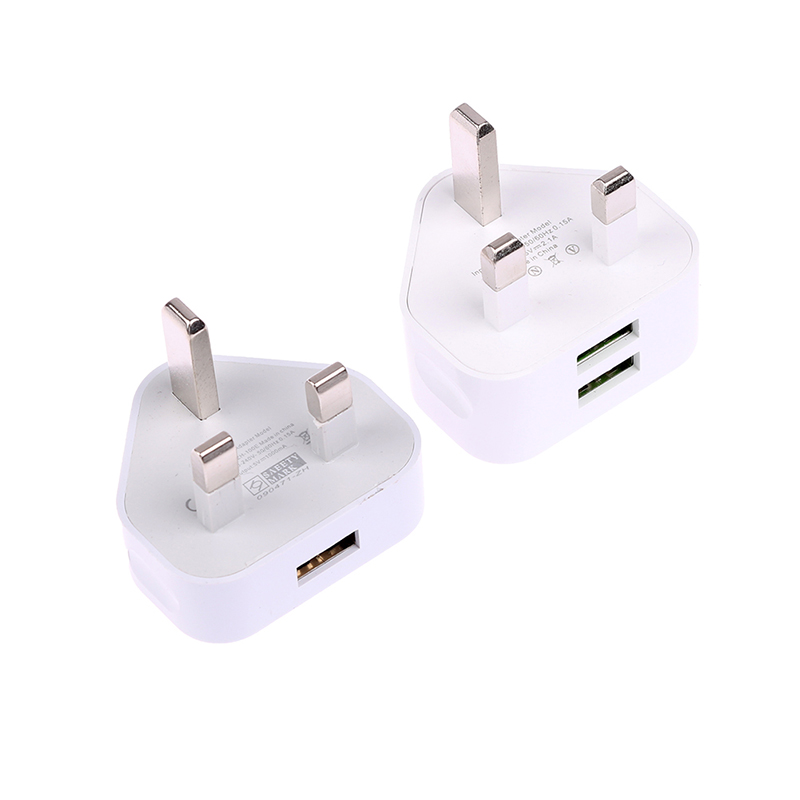 Tablet Accessories Uk - 영국 3핀 플러그 듀얼 USB 어댑터