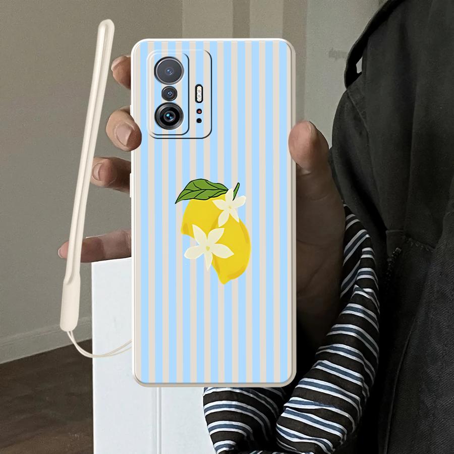Tablet And Accessories Case - 레몬 쿨 스트라이프 패턴 케이스 Xiaomi
