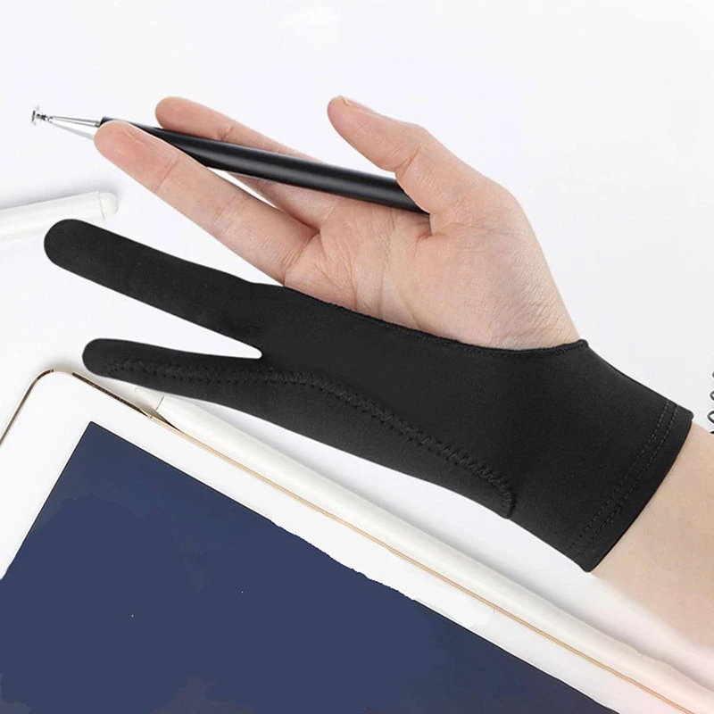 Drawing Glove Artist - 1/2PCS 단일/3겹 2손가락 안티미스터치 페인팅 스케치
