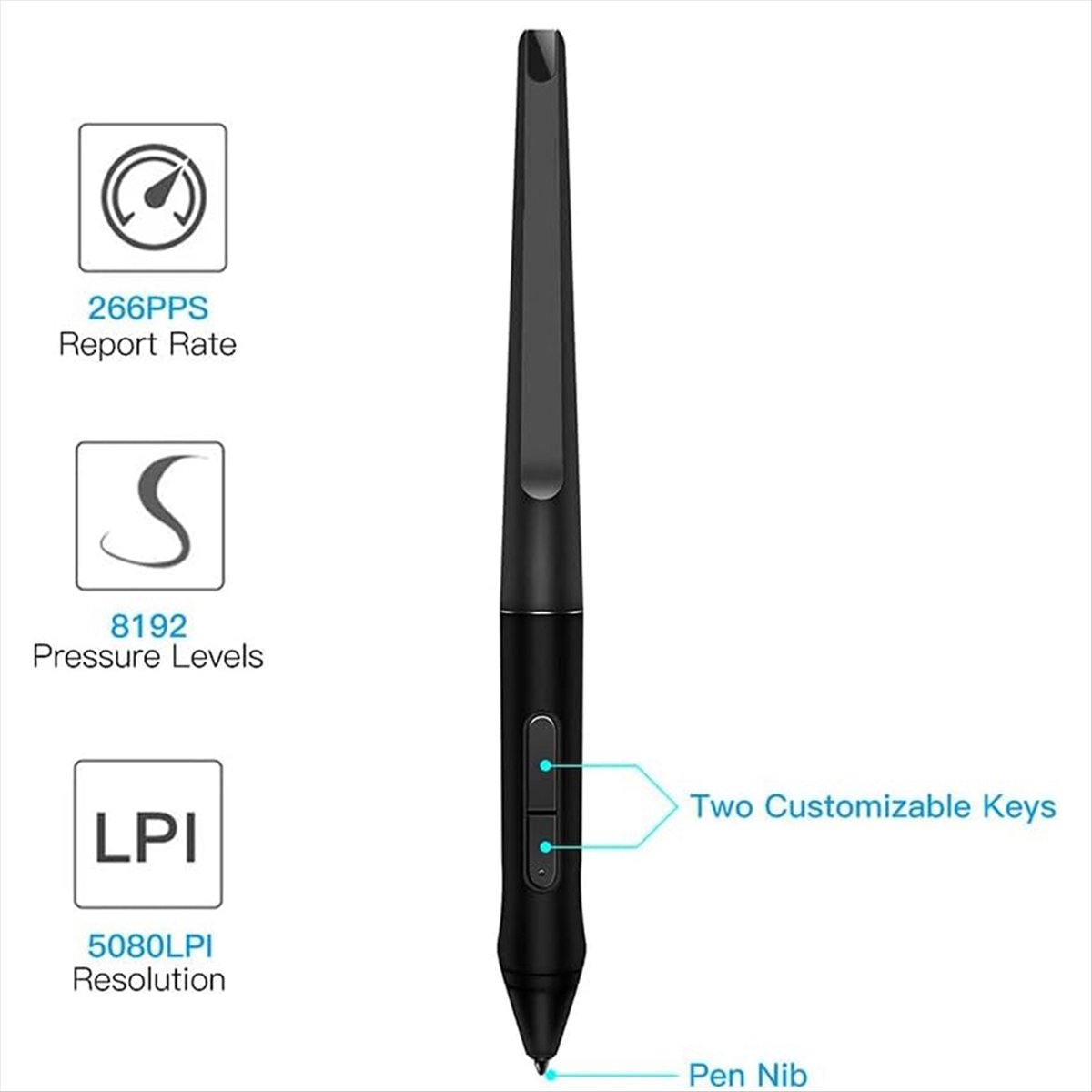 Huion Tablet Accessories - *원데이 PW500 스타일러스 펜 (휴이온 캠버스