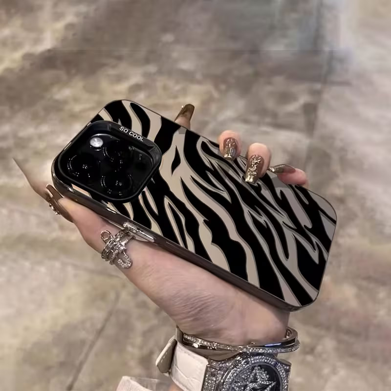 얼룩말 패턴 블랙 고급 IMD 충격 방지 커버 아이폰  - Tablet And Accessories Case 리뷰 및 가격