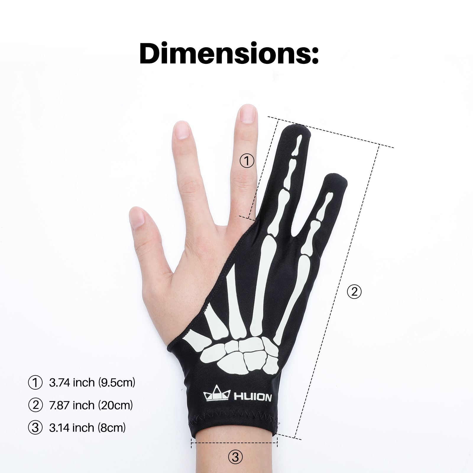 Huion 스켈레톤 장갑 두 손가락 방오 아티스트 장갑 - Drawing Glove Artist 리뷰 및 가격